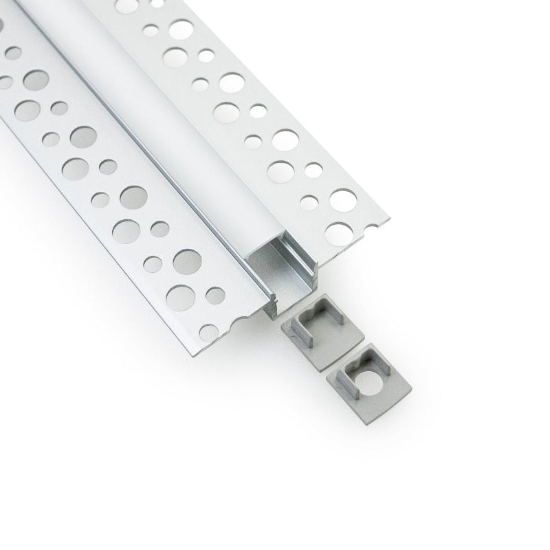 VEROBOARD Drywall(Plaster-In) Deep Recessed (12.5mm) Aluminum Channel for LED Strips 1Meter(3.2ft) VBD-CH-D6 - GekPower