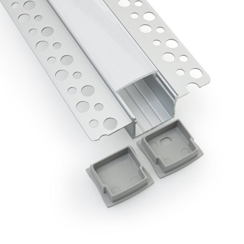 VEROBOARD Drywall(Plaster-In) Deep Recessed (24mm) Aluminum Channel for LED Strips 1Meter(3.2ft) VBD-CH-D8 - GekPower