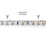 10M(32.8ft) Indoor LED Strip 3528, 12V 1.5(w/ft) 126-144(Lm/ft) 60(LEDs/m) CCT(3K, 3.5K, 4K, 5K) - GekPower