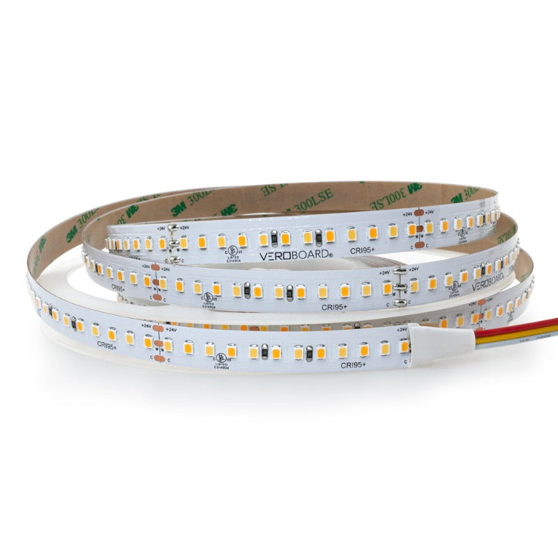 5M(16.4ft) Adjustable color temperature CW&WW LED strip 2835, 24V 5(w/ft) 1018-1120(Lm/ft) 168(LEDs/m) CCT(2.7K-6K Adjustable) - GekPower