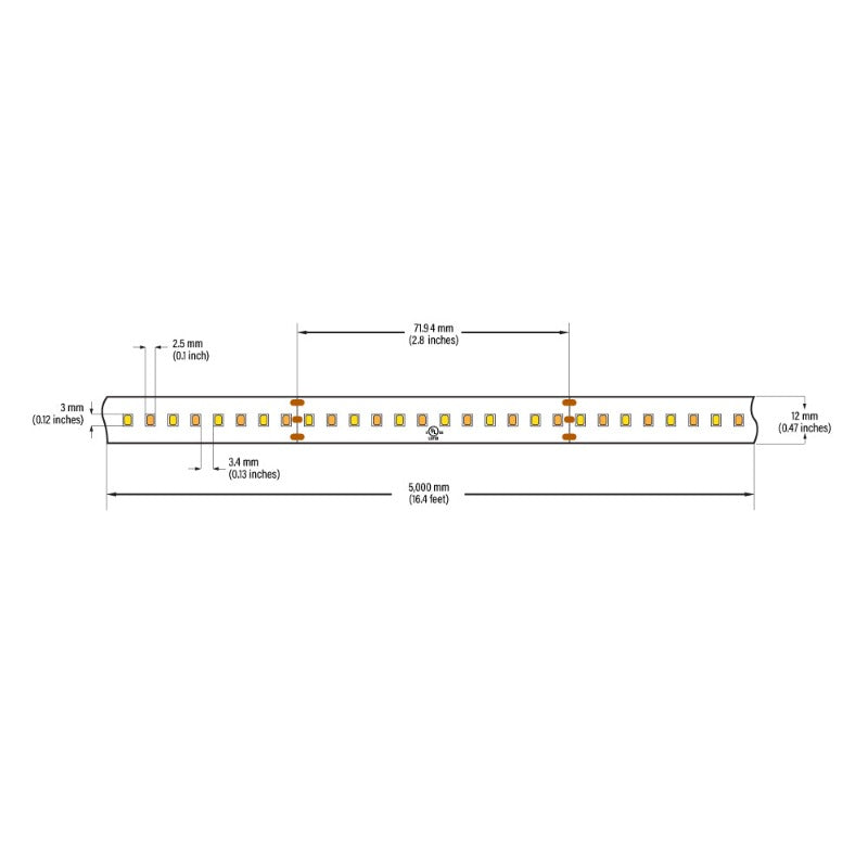 5M(16.4ft) Adjustable color temperature CW&WW LED strip 2835, 24V 5(w/ft) 1018-1120(Lm/ft) 168(LEDs/m) CCT(2.7K-6K Adjustable) - GekPower