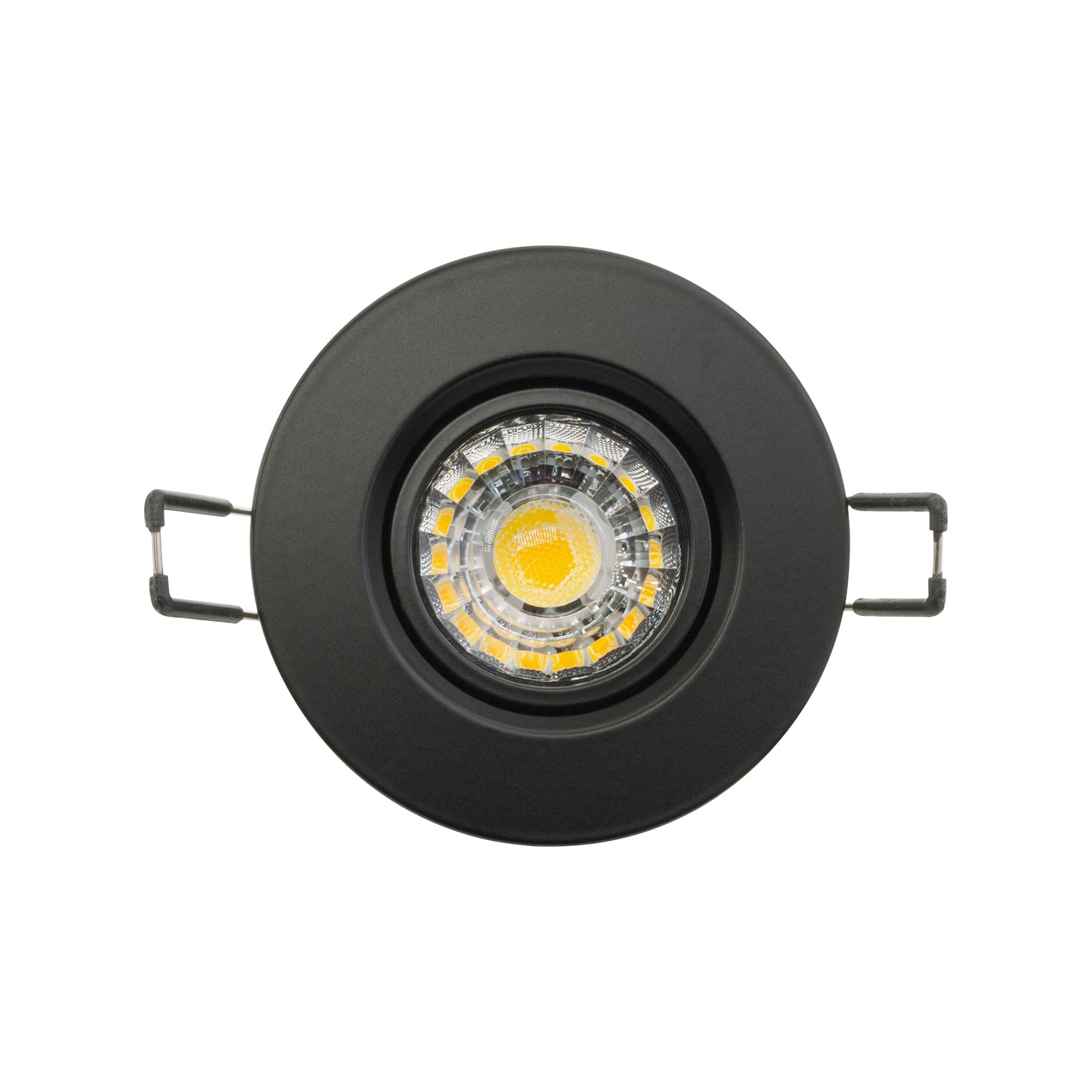 3 inch Round Recessed Light Gimbal with Selectable Color Temperature GL34 (3CCT), 120V 8W Black - GekPower