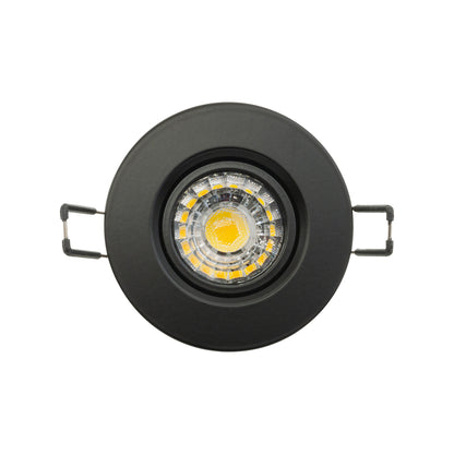 3 inch Round Recessed Light Gimbal with Selectable Color Temperature GL34 (3CCT), 120V 8W Black - GekPower