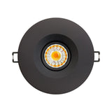 4 inch Round Recessed Ceiling Light Gimbal with Selectable Color Temperature (3CCT) 120V 8W Black, gekpower