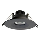 4 inch Round Recessed Ceiling Light Gimbal with Selectable Color Temperature (3CCT) 120V 8W Black, gekpower