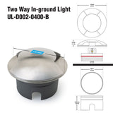 4.5 inch Round Recessed two way Inground and Wall light 24V 4W