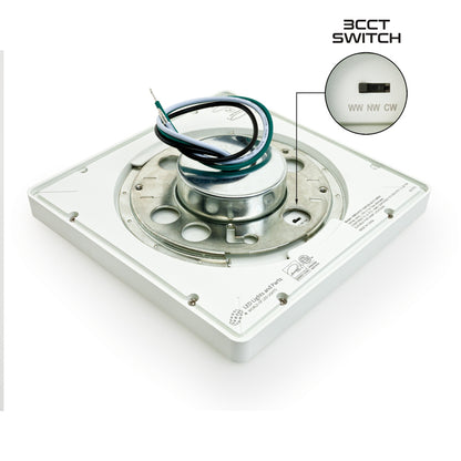 7 inch Square Surface Mount Downlight With Selectable Color Temperature (3CCT) 12W 120V, gekpower