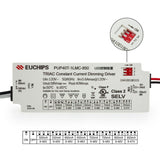Constant Current 120V Dimmable Driver with Selectable Current 500-850mA  9-48V 40W PUP40T-1LMC-850