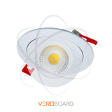 VEROBOARD 4 inch Floating Gimbal Recessed Multi Directional Dimmable light 120V 9W 5CCT FT6 Rated Cable LED-4-S9W-5CCTWH-EFG, Outdoor rated, integrated LED, Downlight, Damp location, 120V,  led lighting, led strip, electronic, lighting, led, Canada, British Columbia, North America, international shipping, Recessed Lighting, LED panel, Round Floating light, Gimbal, ceiling light. 