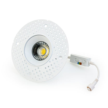 3.5 inch Round Trimless LED Downlight / Ceiling Light LED-35-S12W-L5CCTWH-T, (5CCT) 120V 12W, gekpower