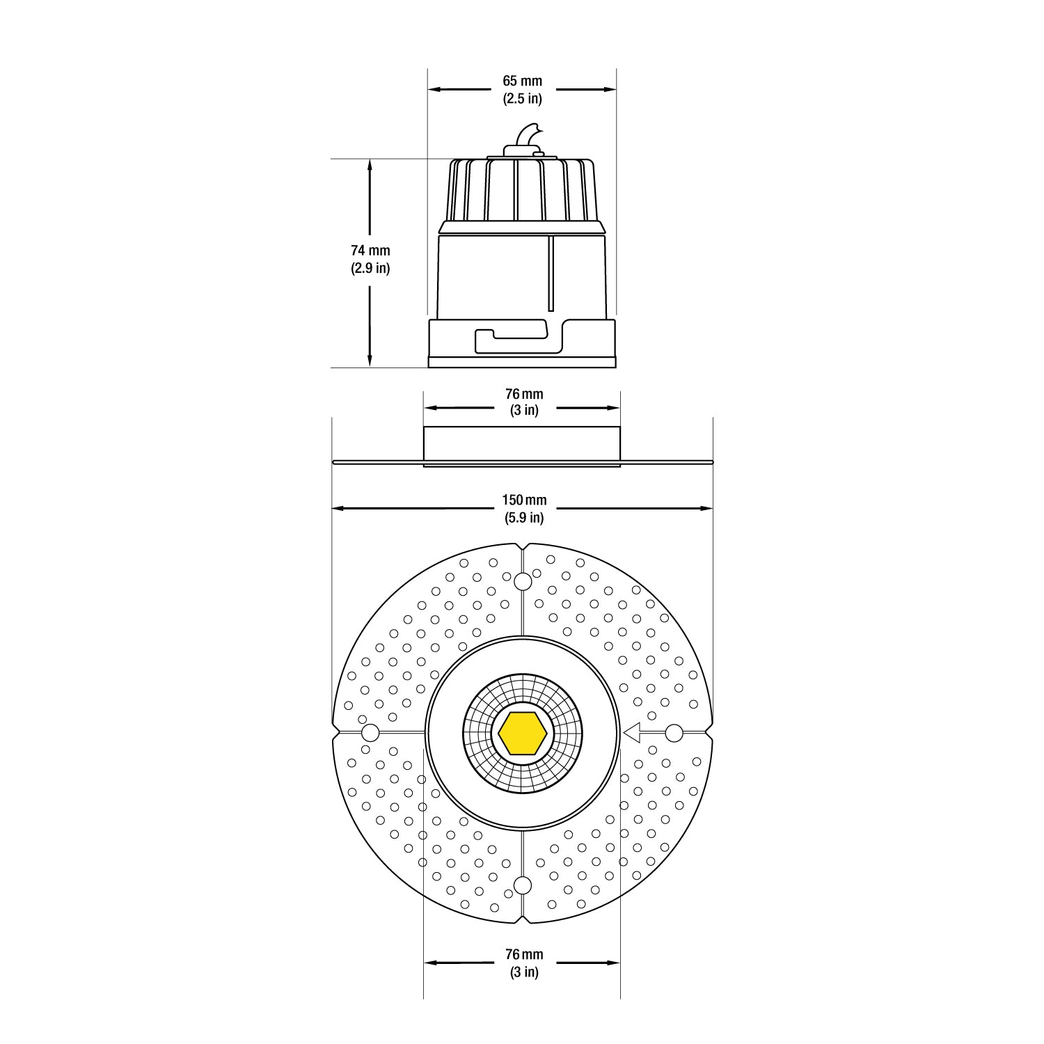 3.5 inch Round Trimless LED Downlight / Ceiling Light LED-35-S12W-L5CCTWH-T, (5CCT) 120V 12W, gekpower