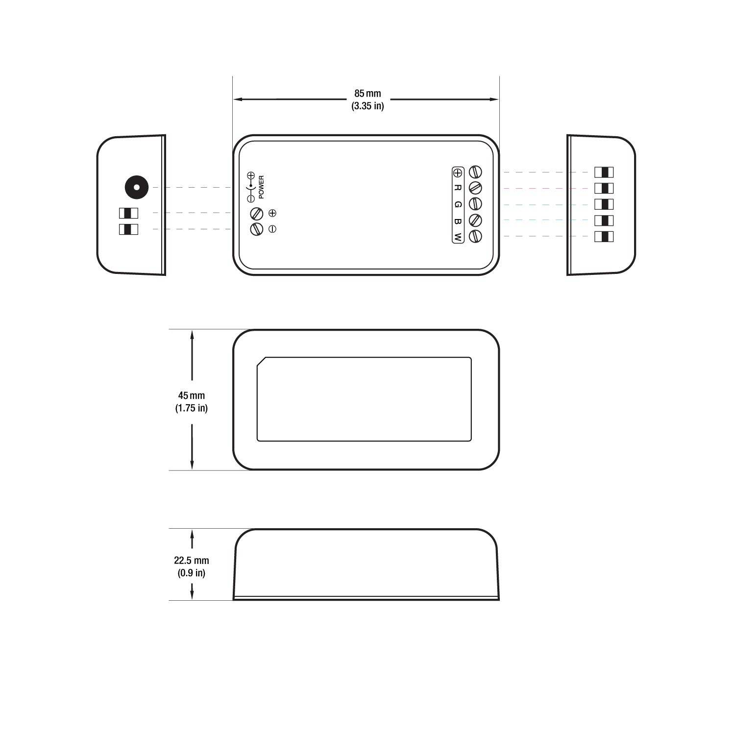 FUT038 Mi-Light 2.4GHz WIFI RGBW LED Controller 12-24V - GekPower