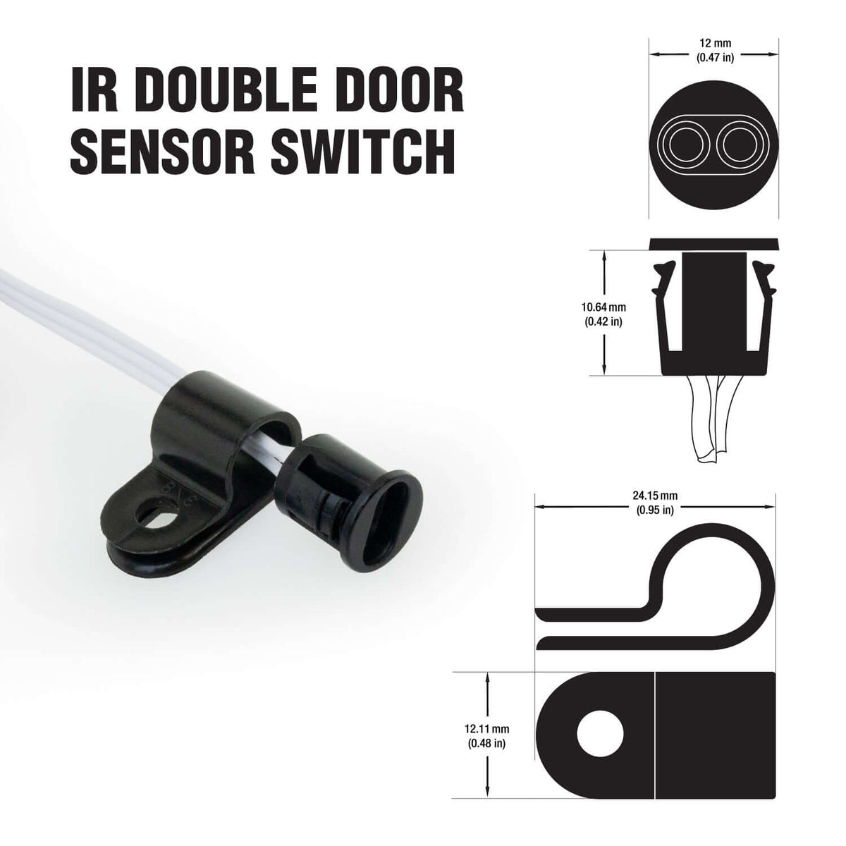 Double Door Trigger Infrared Sensor Switch 1224V 30W