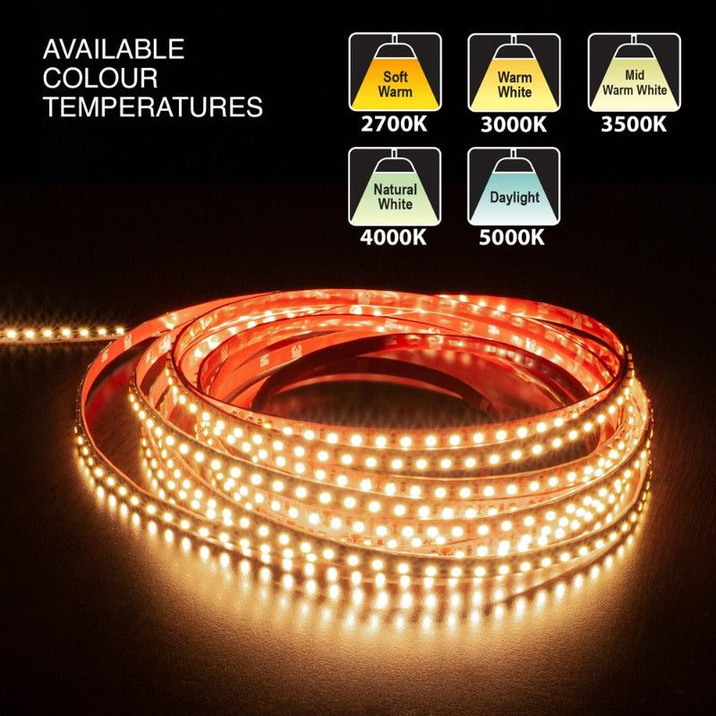 10M(32.8ft) Indoor LED Strip 35285, 12V 3(w/ft) 255-290(Lm/ft) 120(LEDs/m) CCT(2.7K, 3K, 3.5K, 4K, 5K) - GekPower