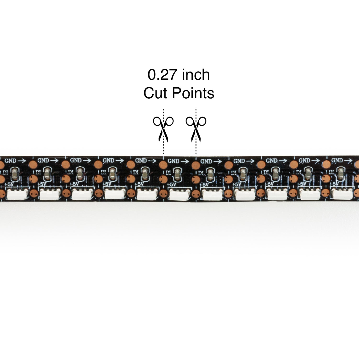 2M(6.5ft) Side Emitting Addressable V6842 Digital RGB LED Strip, 5V 4.5(w/ft) 144(LEDs/m) RGB(SK6812) - GekPower