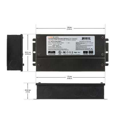 5 in 1 Dimming Triac/Phase/MLV/ELV/0-10V/Potentiometer/10V PWM, LED Driver VBD-012-060C2DM5i1(Class 2), gekpower