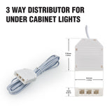 3 Way Distributor Box 2-pin DuPont Terminal for LED Cabinet Lights Type LED3