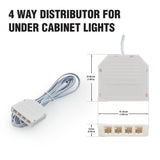 4 Way Distributor Box 2-pin DuPont Terminal for LED Cabinet Lights Type LED4