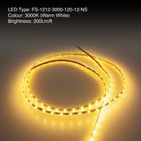 Ultrathin super bright 2mm LED Strip light 1 Meter 12V 1212SMD 200(Lm/ft) 3K - GekPower