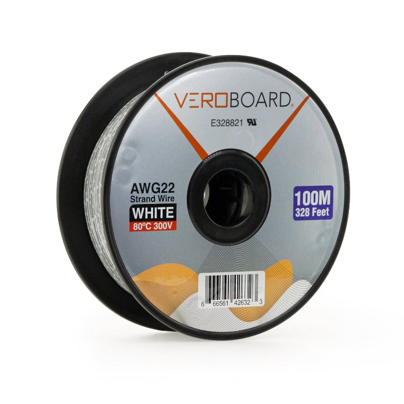 Stranded White Wire 22AWG 100Meter(328 Feet) - GekPower