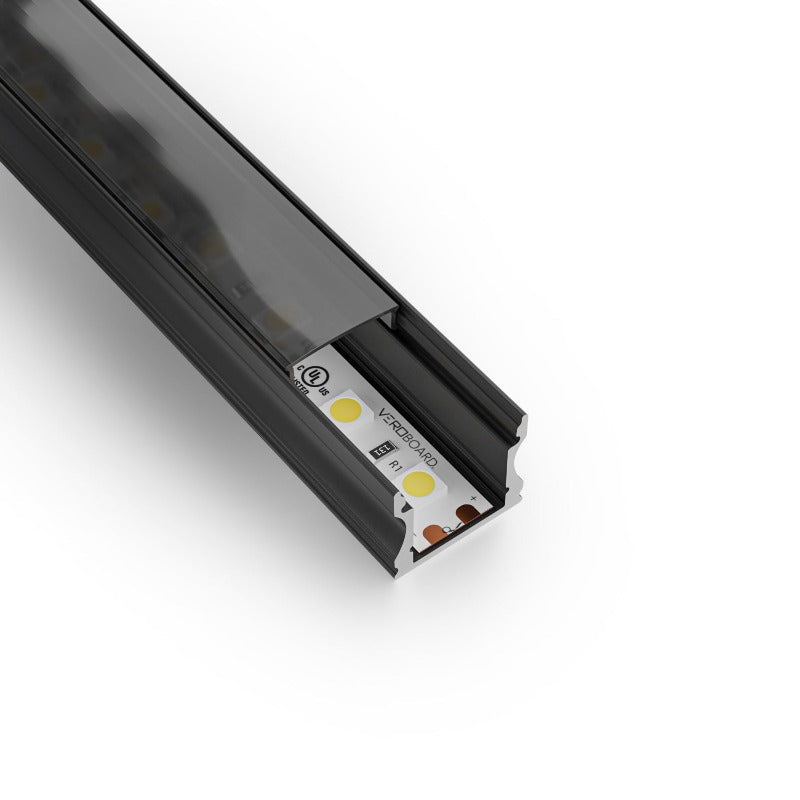 VEROBOARD Deep Linear Aluminum Channel Black for LED Strips 1Meter(3.2ft) VBD-CH-S4B - GekPower