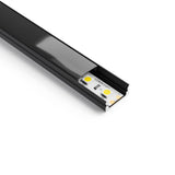 VEROBOARD Low Profile Linear Aluminum Channel Black for LED Strips 1Meter(3.2ft) VBD-CH-S5B - GekPower