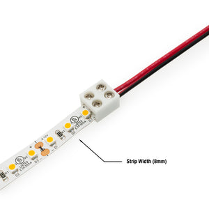 8mm LED Strip to Wire Screw Connectors, VBD-CON-SC8MM-SW (Pack of 3)