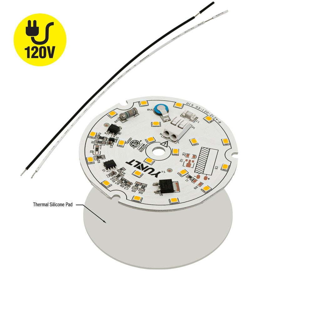 3 inch Round Disc ZEGA LED Module DIS 03-015W-930-120-S3-Z1A , 120V 15W 3000K(Warm White), gekpower