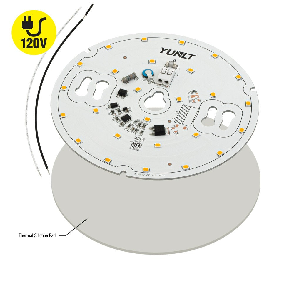 5 inch Round Disc ZEGA LED Module DIS 05-012W-930-120-S3-Z1B, 120V 12W 3000K(Warm White), gekpower