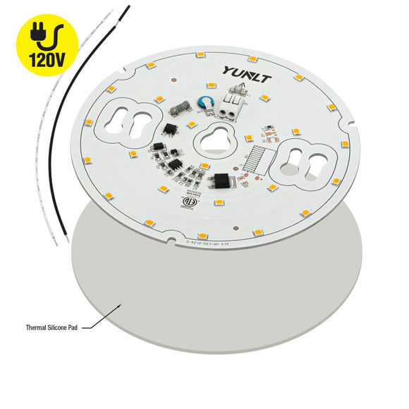 5 inch Round Disc ZEGA LED Module DIS 05-012W-930-120-S3-Z1B, 120V 12W 3000K(Warm White), gekpower