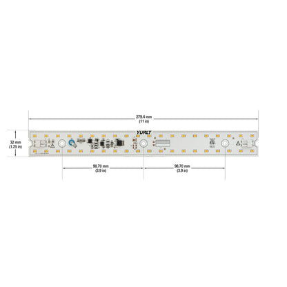 11 inch Linear ZEGA LED Module LIN 11-012W-930-120-S3-Z1B, 120V 12W 3000K(Warm White), gekpower