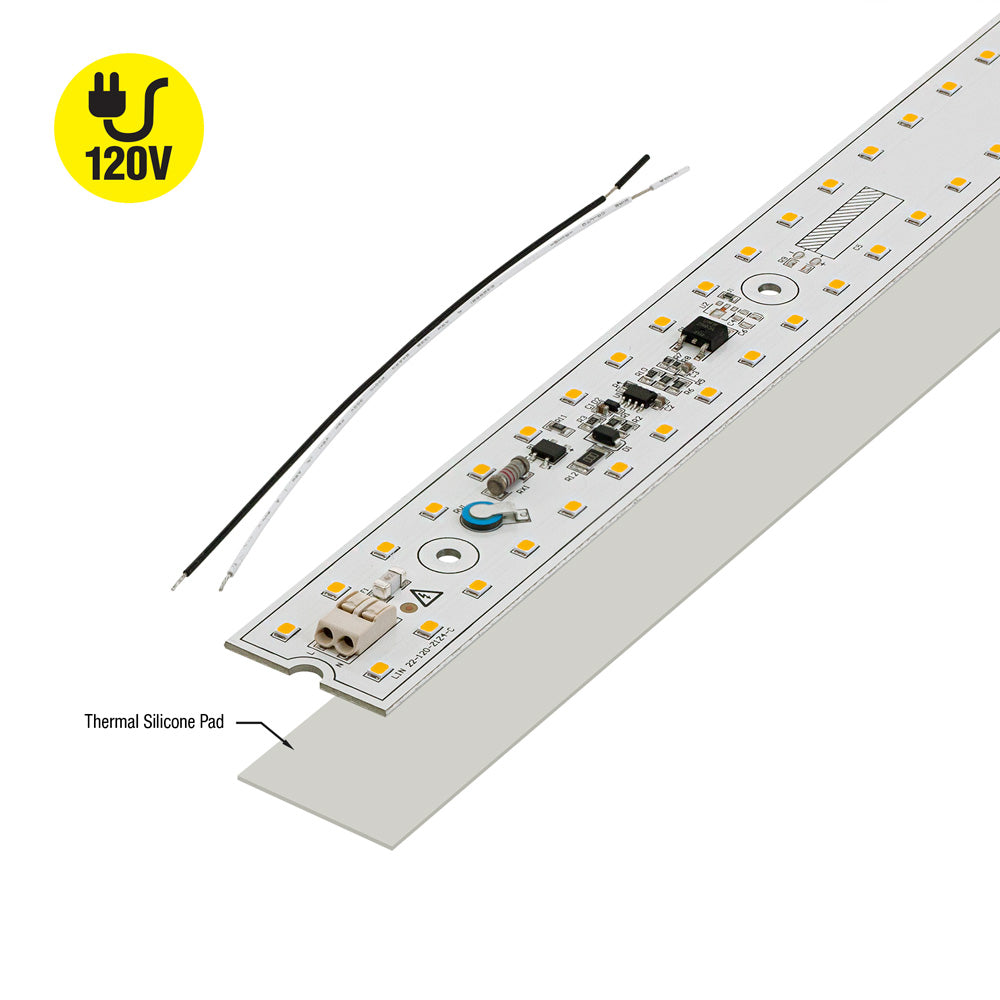 22 inch Linear ZEGA LED Module LIN-22-025W-930-120-S3-Z1B, 120V 25W 3000K(Warm White), gekpower