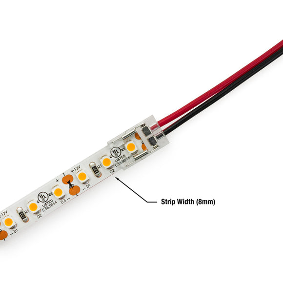 Low Profile Beetle Clip Connectors for IP20 LED Strips