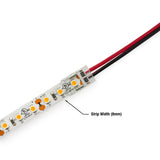 8mm Beetle LED Strip to Wire connector, VBD-BC-8MM-1S1W (Pack of 3)