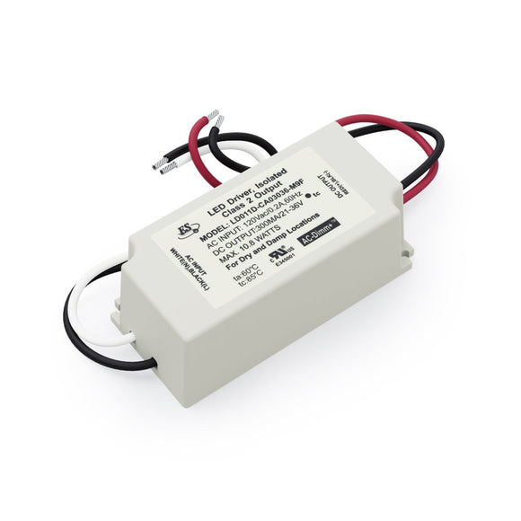 LD011D-CA03036-M9F (LD009D-CU03036-M9) Constant Current LED Driver, 300mA, 21-36V11W - GekPower