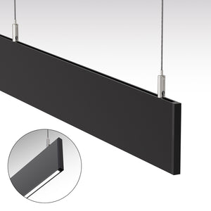 Narrow Black hanging Aluminum LED Channel VBD-CH-H2, 1Meters (3.2ft), Gekpower