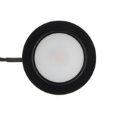 VBUN-2R25-12V-Black Round LED Cabinet Lights, 12V 2.5W CCT(2.4K, 2.7K, 3K, 3.5K, 4K, 5K), Gekpower