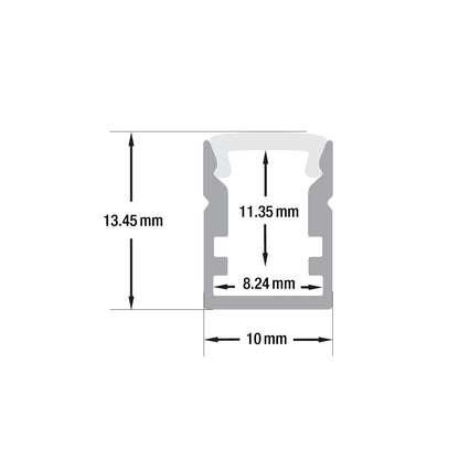 Narrow Profile Linear Aluminum Channel for LED Strips 1Meter(3.2ft) VBD-CH-S9, Gekpower