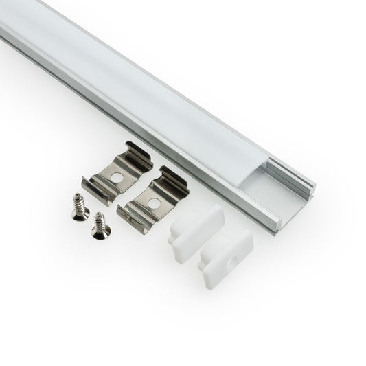 Low Profile Linear Aluminum LED Channel for LED Strips 1Meter(3.2ft) VBD-CH-S55, Gekpower