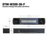 OTM-W200-36-F Constant Voltage 0-10V Dimming LED Driver 36V 200W