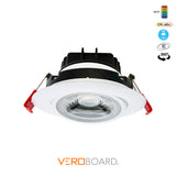 4 inch Round Gimbal Recessed LED Downlight / Ceiling Light AD-LED-4-S12W-5CCTWH-EY, (5CCT) 120V 12W, gekpower