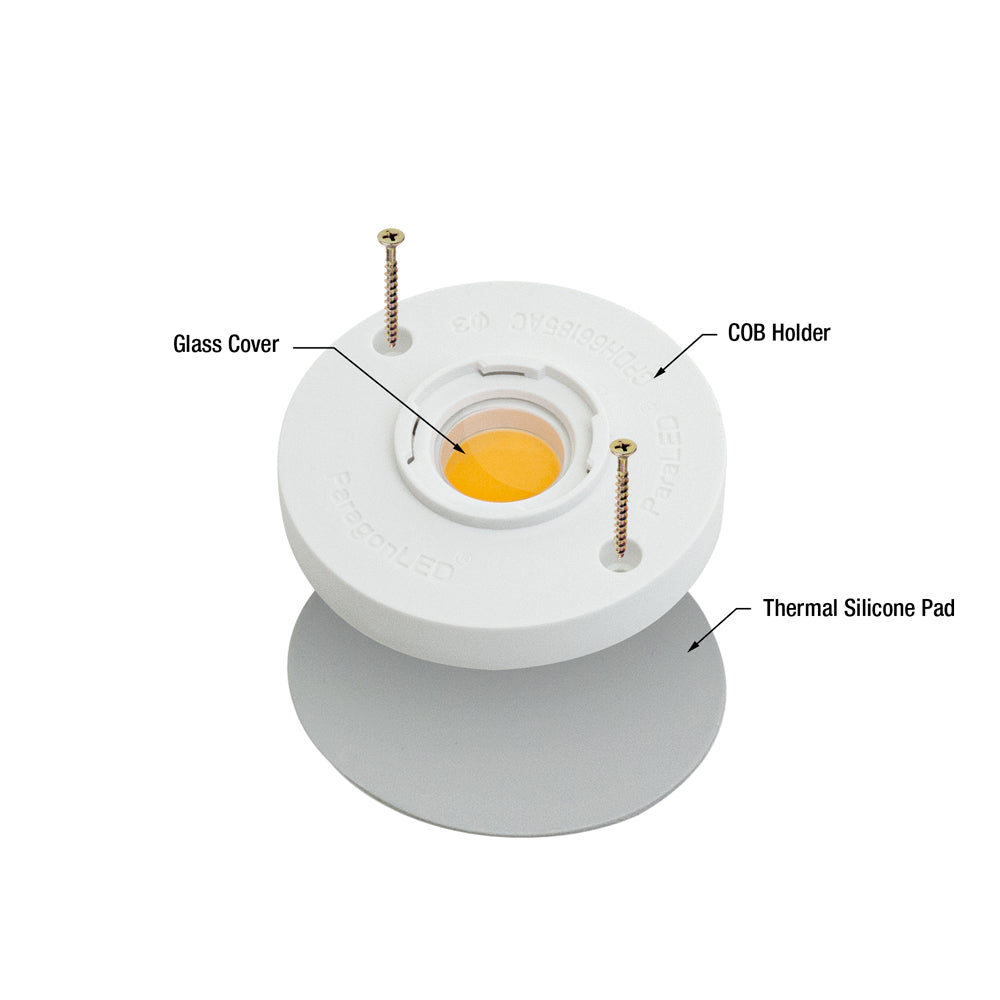 CBHT-042-36185-120V-40 COB Paragon LED Module with GPDH66185AC LED Holder, 120V 12W 4000K - gekpower