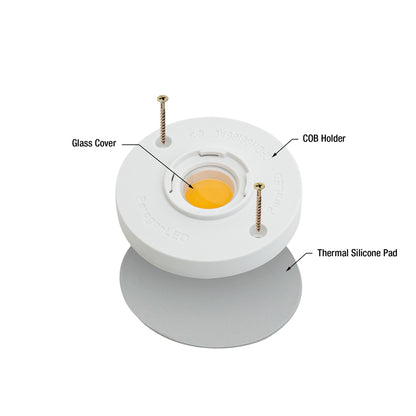 CBHT-042-36185-120V-40 COB Paragon LED Module with GPDH66185AC LED Holder, 120V 12W 4000K - gekpower