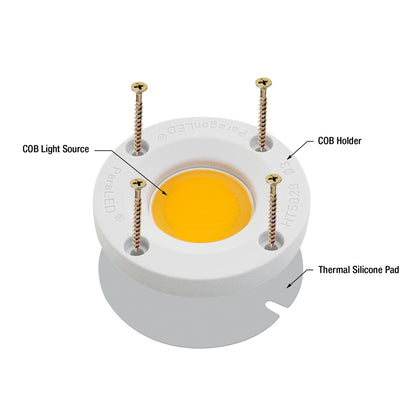 CDAC-080-05028-120-2700K COB Paragon LED Module with HT5828 LED Holder, 120V 10W 2700K - gekpower