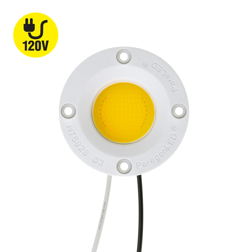 CDAC-080-05028-120-3000K COB Paragon LED Module with HT5828 LED Holder, 120V 10W 3000K - gekpower