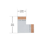 VBD-FPC12-L6A PCB Type L Shape Expansion Connector For WRGBWW Strip Light(12mm) (Pack of 3)