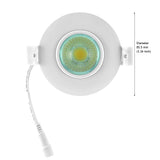 3 inch LED Recessed Light Gimbal 120V 8W Adjustable CCT White - GekPower