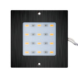 Square Ultrathin Cabinet Puck Light Surface Mount 12V 5W Black VBUN-S50-12V