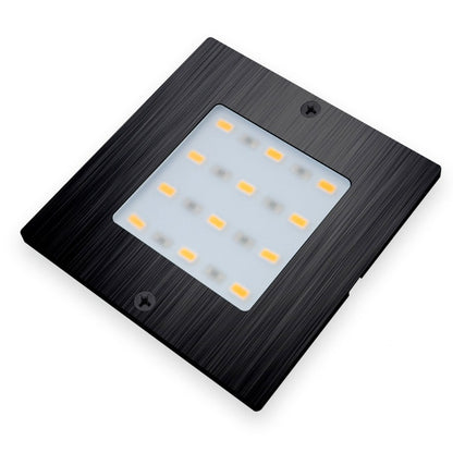 Square Ultrathin Cabinet Puck Light Surface Mount 12V 5W Black VBUN-S50-12V