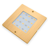 Square Ultrathin Cabinet Gold Puck Light Surface Mount 12V 5W VBUN-S50-12V